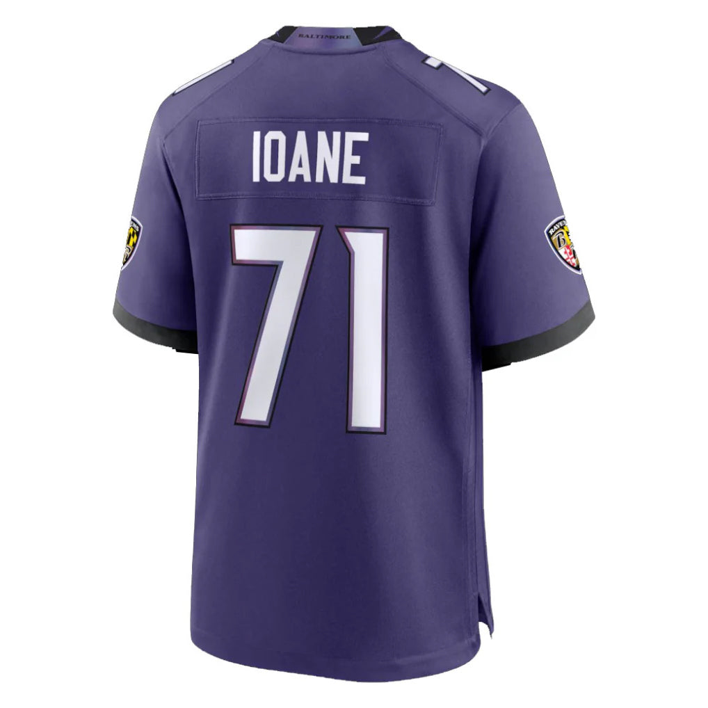 Mdoa B.Ravens #71 Olaivavega Ioane Player Purple Home Game Stitched Jerseys