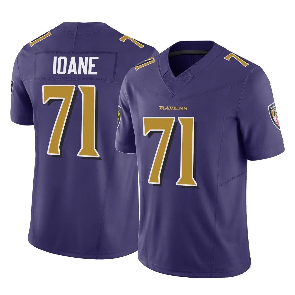 Mdoa B.Ravens #71 Olaivavega Ioane Player Purple Vapor F.U.S.E. Limited Game Stitched Jerseys