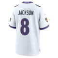 Mdoa B.Ravens #8 Lamar Jackson White Game Stitched Jerseys