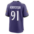 Mdoa B.Ravens #91 Trey Hendrickson Player Purple Home Game Stitched Jerseys