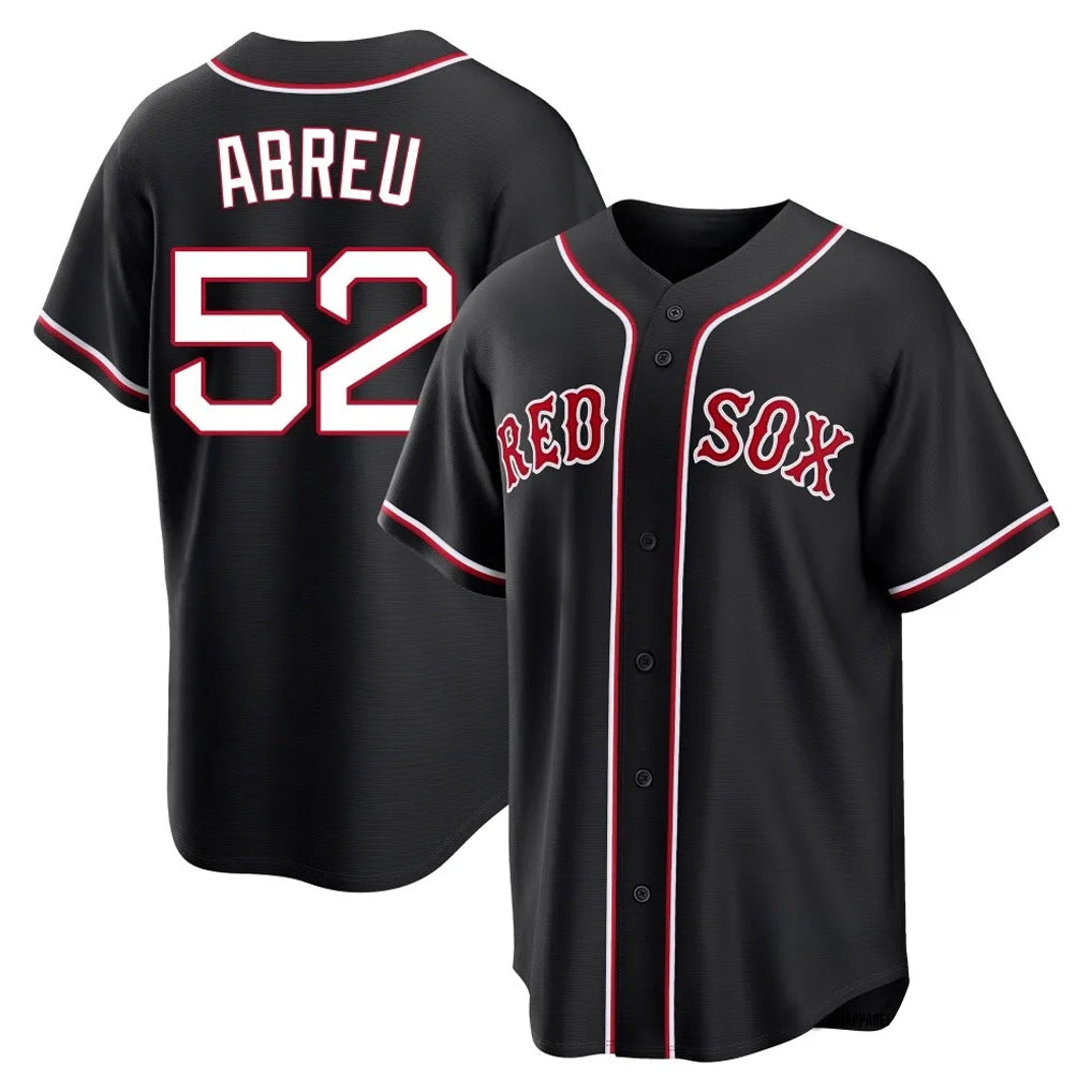 Mdoa B.Red Sox #52 Wilyer Abreu Player Black Out Home Game Stitched Jerseys