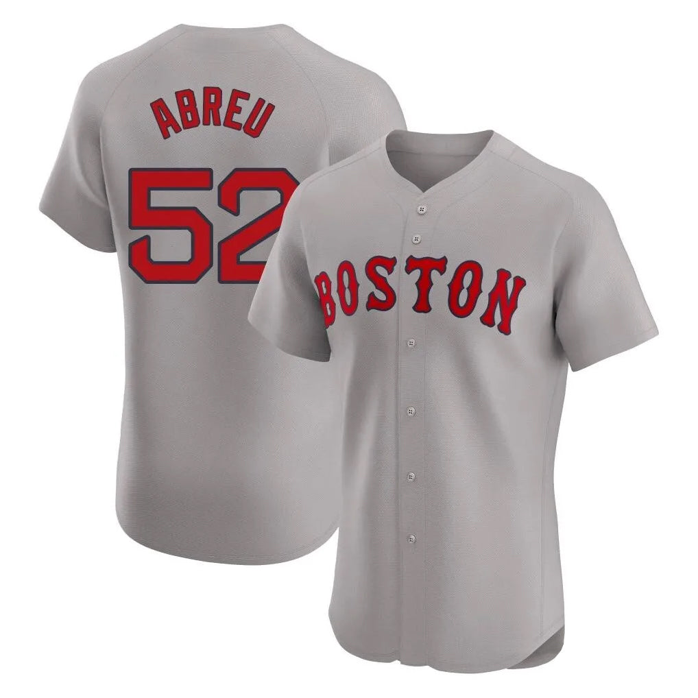 Mdoa B.Red Sox #52 Wilyer Abreu Player Gray Road Limited Elite Home Game Stitched Jerseys