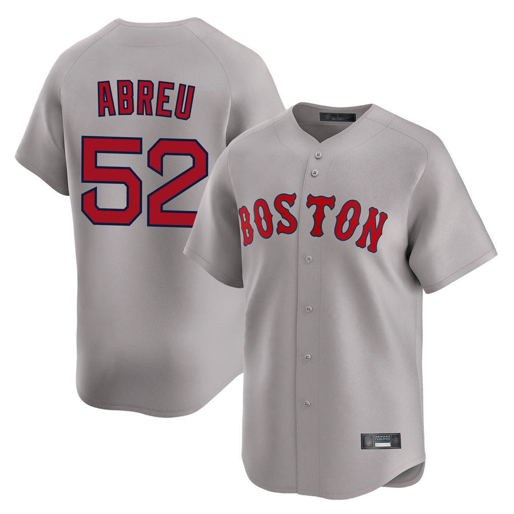 Mdoa B.Red Sox #52 Wilyer Abreu Player Gray Road Limited Home Game Stitched Jerseys
