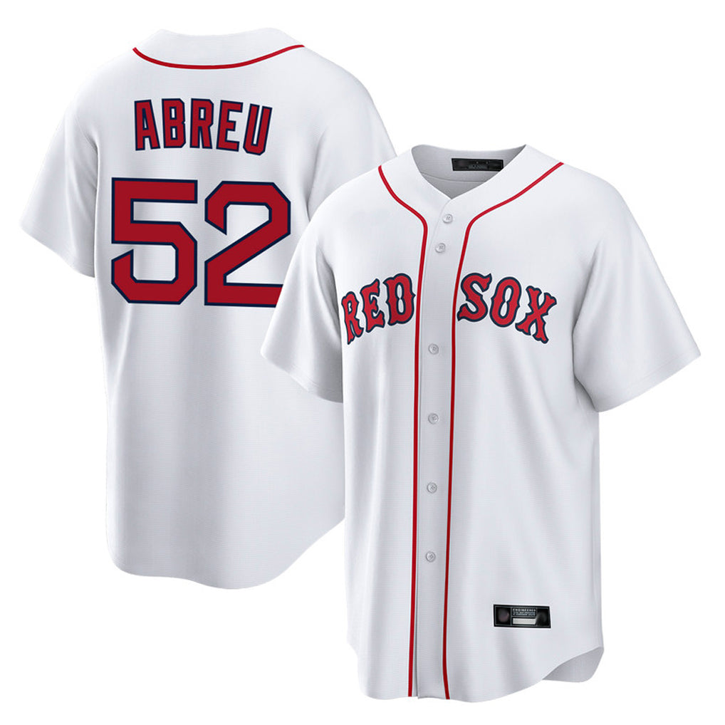Mdoa B.Red Sox #52 Wilyer Abreu Player White Home Game Stitched Jerseys