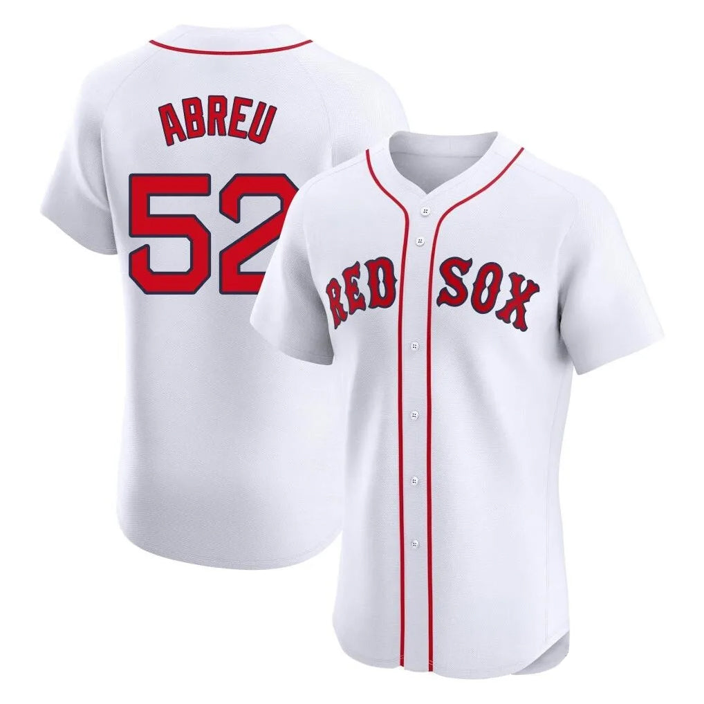 Mdoa B.Red Sox #52 Wilyer Abreu Player White Limited Elite Home Game Stitched Jerseys