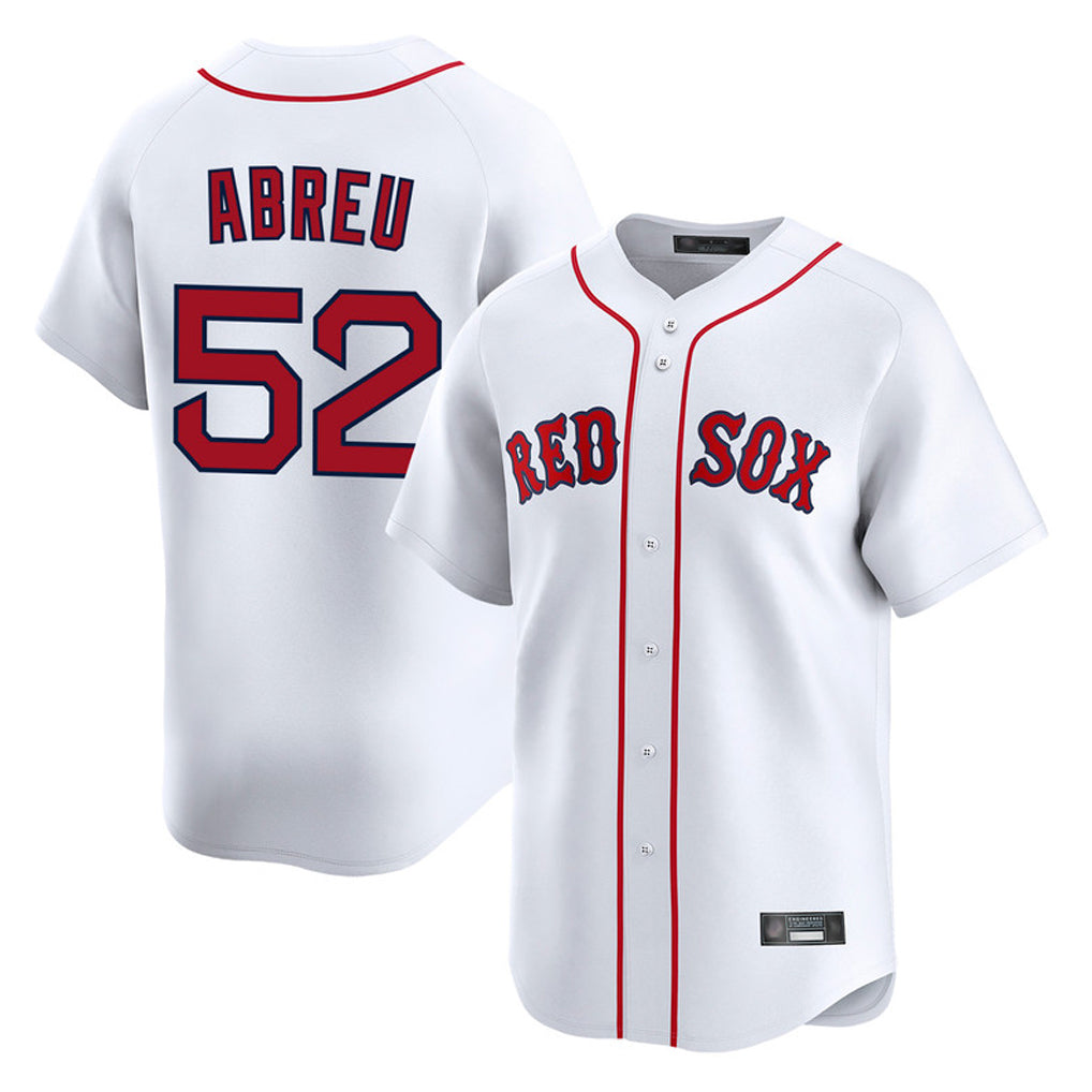 Mdoa B.Red Sox #52 Wilyer Abreu Player White Limited Home Game Stitched Jerseys