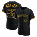 Mdoa B.Red Sox #55 Ranger Su¡§¡érez Player Black Snake Skin City Limited Elite Home Stitched Jerseys