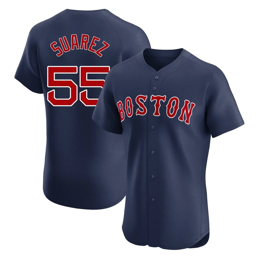 Mdoa B.Red Sox #55 Ranger Su¡§¡érez Player Navy Limited Elite Home Game Stitched Jerseys