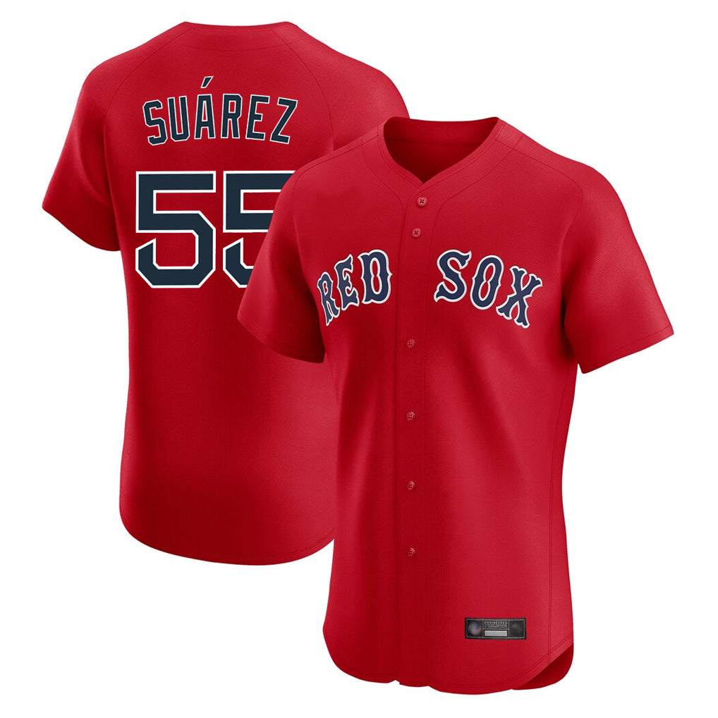 Mdoa B.Red Sox #55 Ranger Su¡§¡érez Player Red Limited Elite Home Game Stitched Jerseys