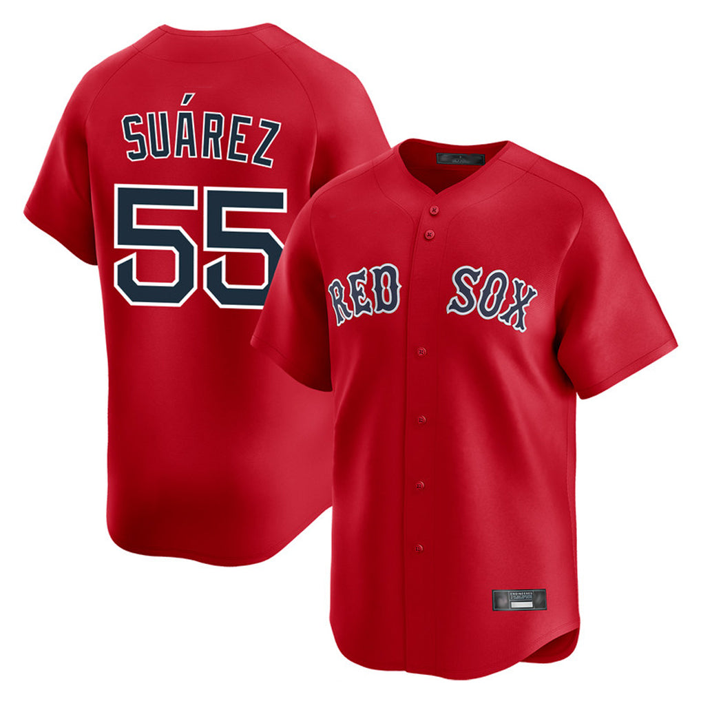 Mdoa B.Red Sox #55 Ranger Su¡§¡érez Player Red Limited Home Game Stitched Jerseys