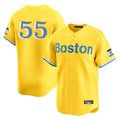 Mdoa B.Red Sox #55 Ranger Su¡§¡érez Player Yellow Limited Home Game Stitched Jerseys