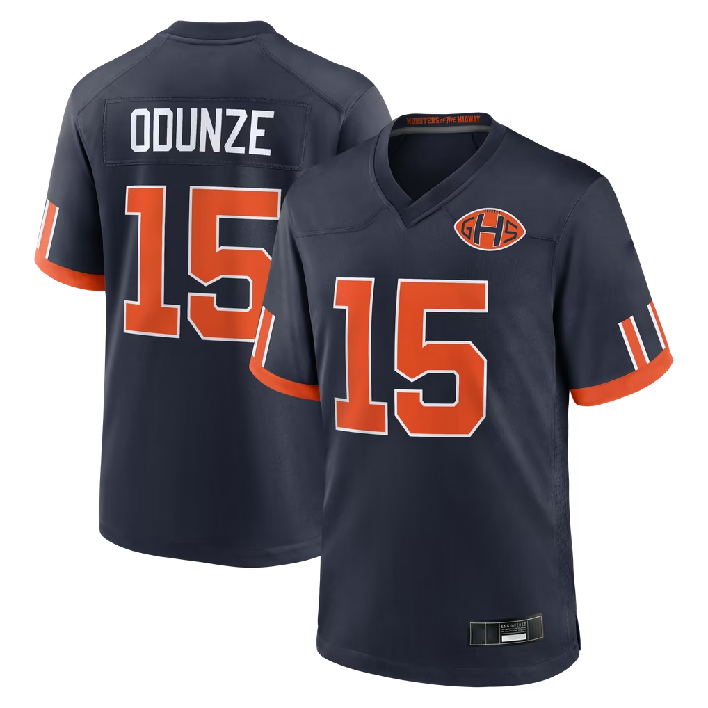 Mdoa C.Bears #15 Rome Odunze Navy 2026 Rivalries Collection Game Stitched Jerseys