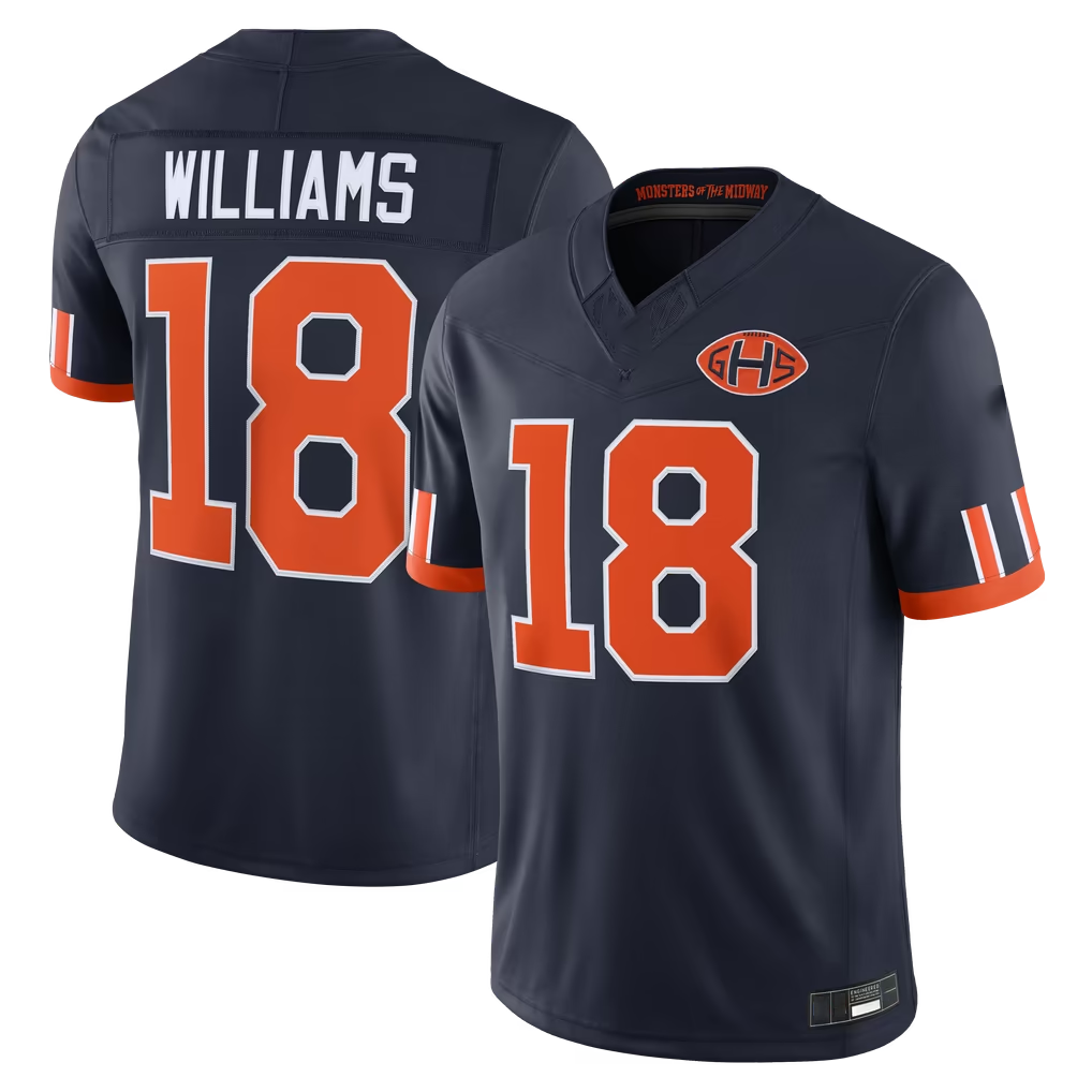 Mdoa C.Bears #18 Caleb Williams Navy 2026 Rivalries Collection Limited Stitched Jerseys