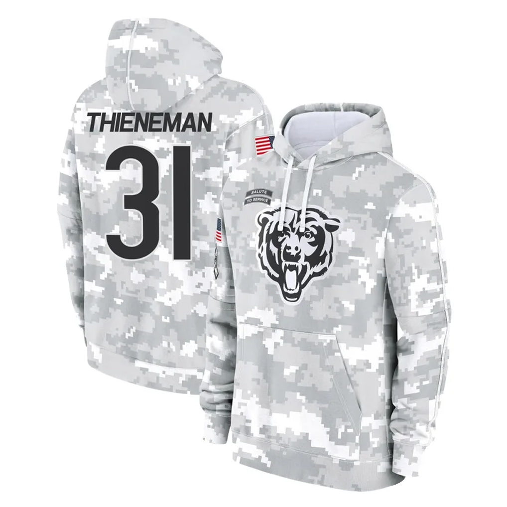 Mdoa C.Bears #31 Dillon Thieneman Player Arctic Camo Salute to Service Pullover Hoodies Limited Stitched Jerseys