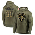 Mdoa C.Bears #31 Dillon Thieneman Player Olive Salute to Service Pullover Hoodies Home Game Stitched Jerseys
