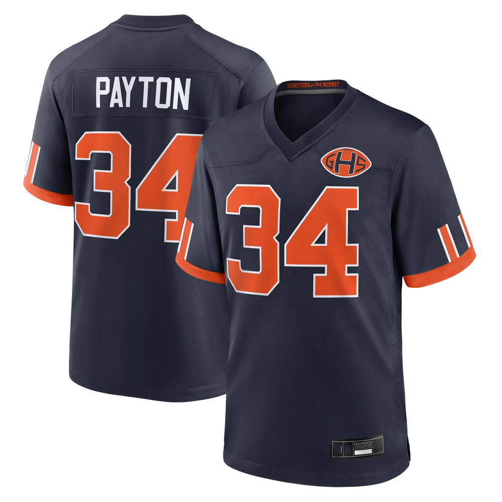 Mdoa C.Bears #34 Walter Payton Navy 2026 Rivalries Collection Game Stitched Jerseys