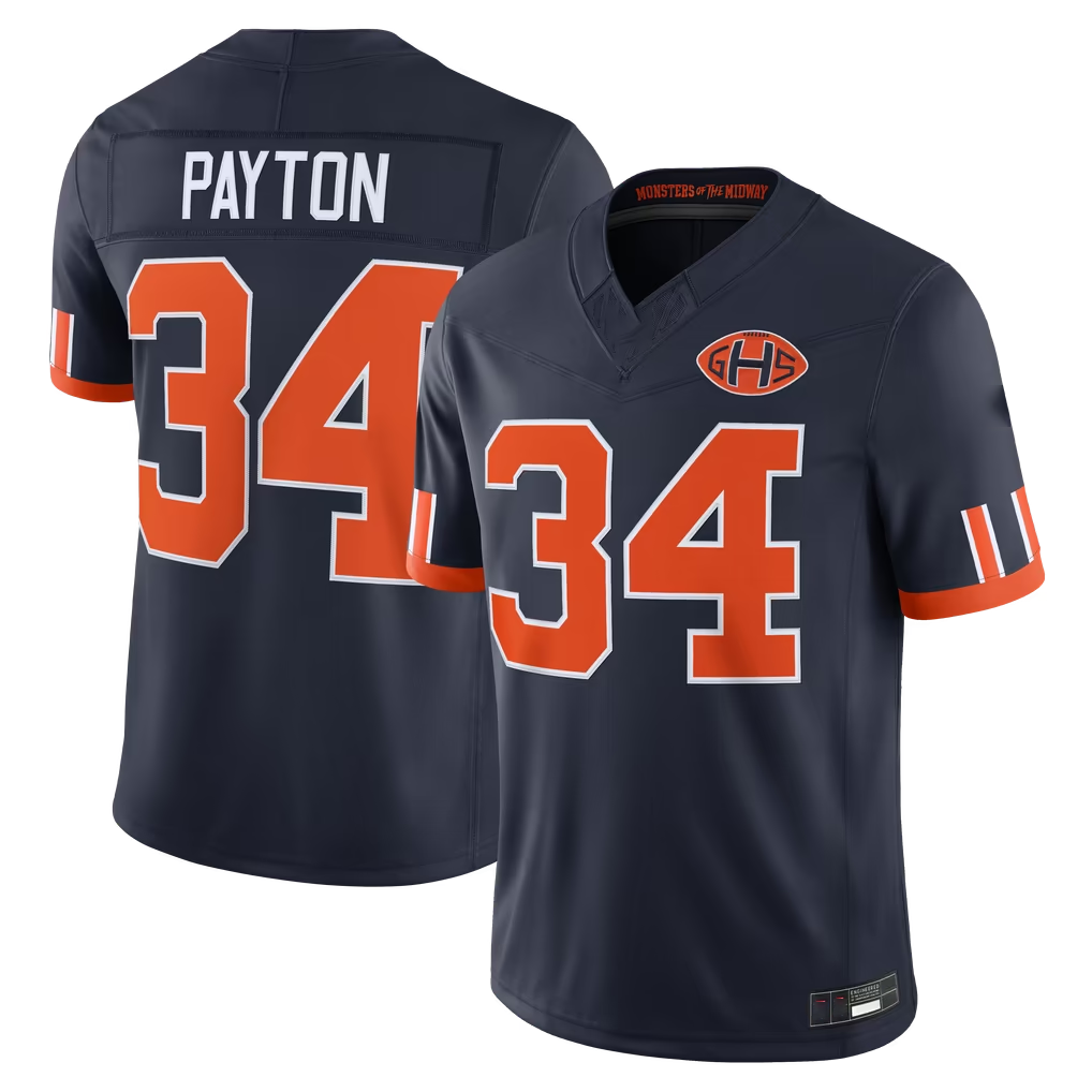 Mdoa C.Bears #34 Walter Payton Navy 2026 Rivalries Collection Limited Stitched Jerseys
