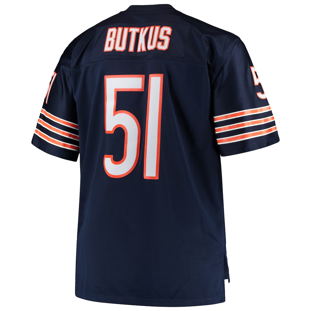 Mdoa C.Bears #51 Dick Butkus Mitchell & Ness Navy Big & Tall 1966 Retired Player Replica Jersey