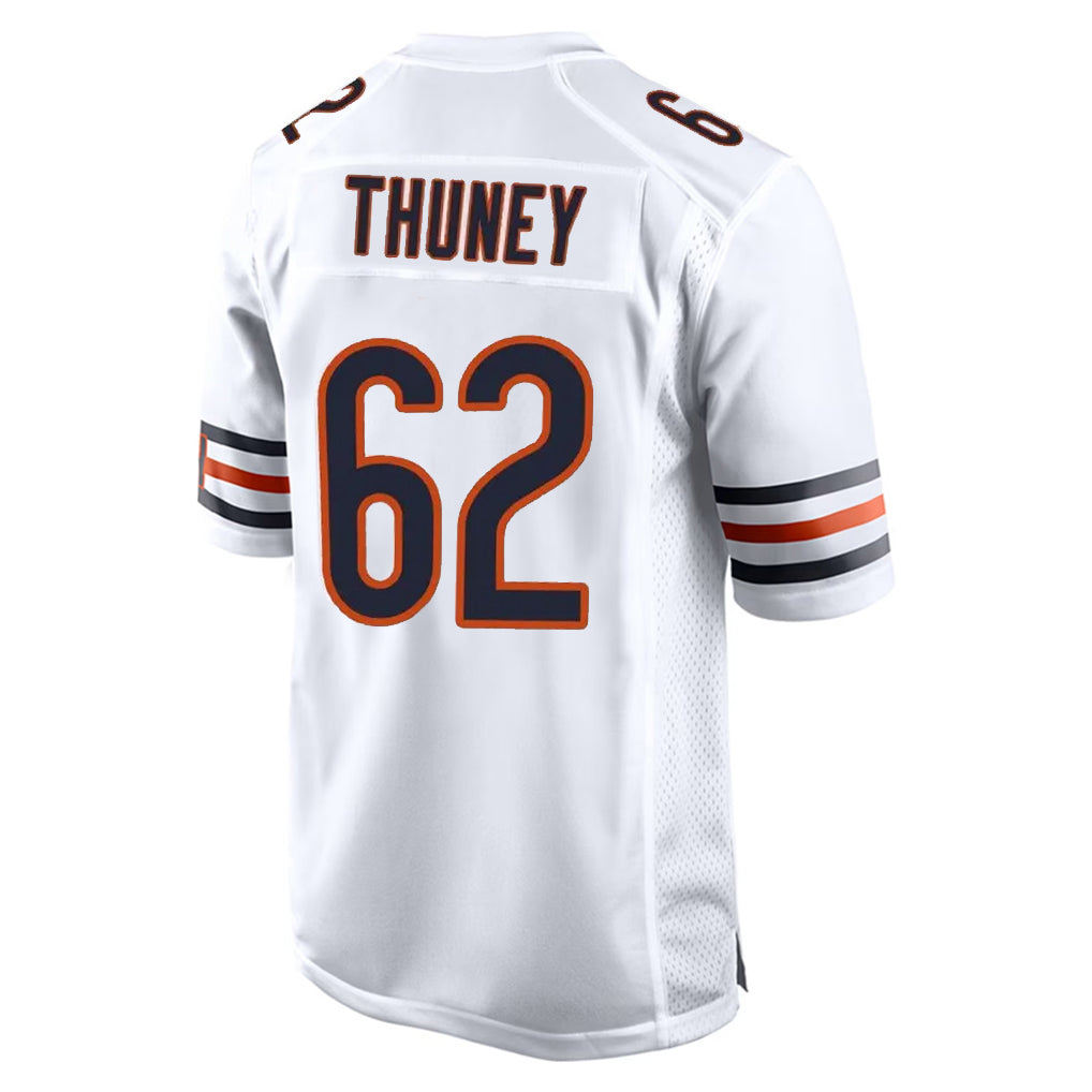 Mdoa C.Bears #62 Joe Thuney Player White Home Game Stitched Jerseys