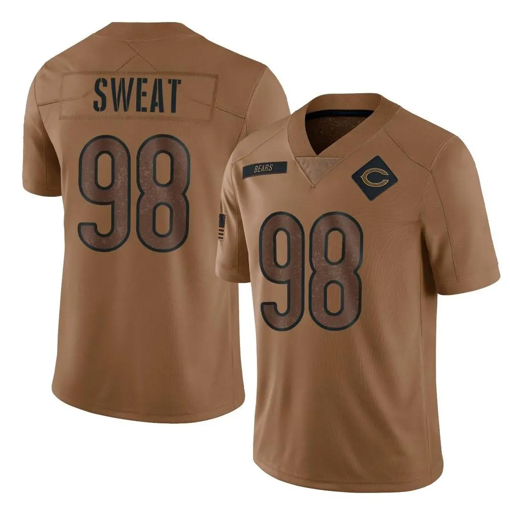 Mdoa C.Bears #98 Montez Sweat Player Brown Salute to Service Limited Stitched Jerseys