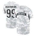 Mdoa C.Bears #99 Gervon Dexter Sr. Player Arctic Camo Salute to Service Performance T-Shirt Limited Stitched Jerseys