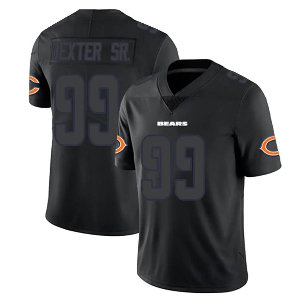 Mdoa C.Bears #99 Gervon Dexter Sr. Player Black Impact Limited Game Stitched Jerseys
