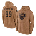 Mdoa C.Bears #99 Gervon Dexter Sr. Player Brown Salute to Service Pullover Hoodies Limited Stitched Jerseys