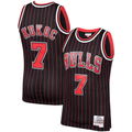 Mdoa C.Bulls #7 Toni Kukoc Mitchell & Ness Black 199596 Hardwood Classics Swingman Jerseys