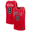 Mdoa C.Bulls #8 Caleb Wilson Red 2026 Draft First Round Pick Fast Break Jerseys - Icon Edition