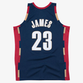 Mdoa C.Cavaliers #23 LeBron James Mitchell & Ness Navy Hardwood Classics Swingman Jerseys