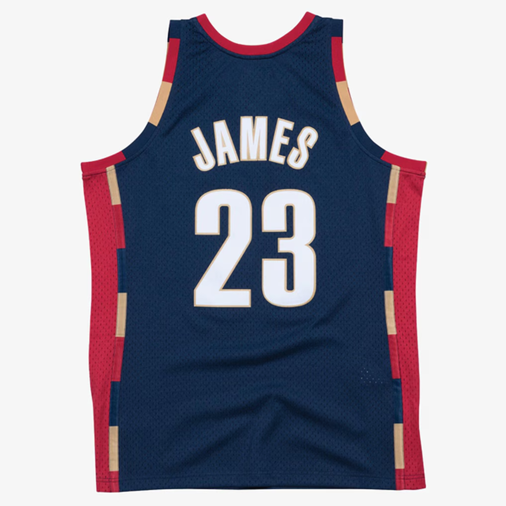 Mdoa C.Cavaliers #23 LeBron James Mitchell & Ness Navy Hardwood Classics Swingman Jerseys
