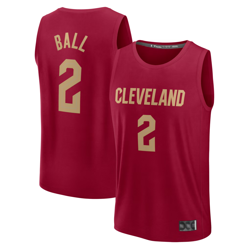 Mdoa C.Cavaliers #2 Lonzo Ball Wine Fast Break Replica Jerseys - Icon Edition