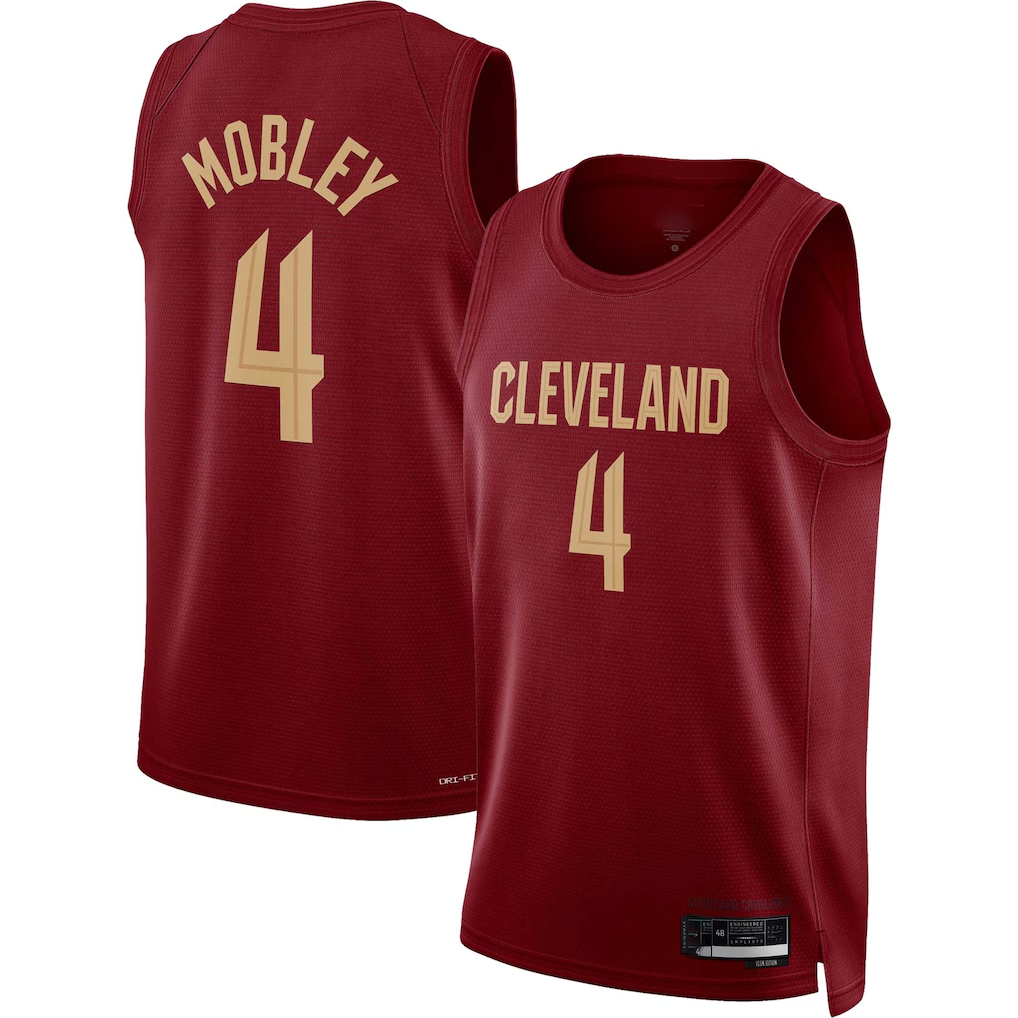 Mdoa C.Cavaliers #4 Evan Mobley Wine Swingman Jerseys - Icon Edition