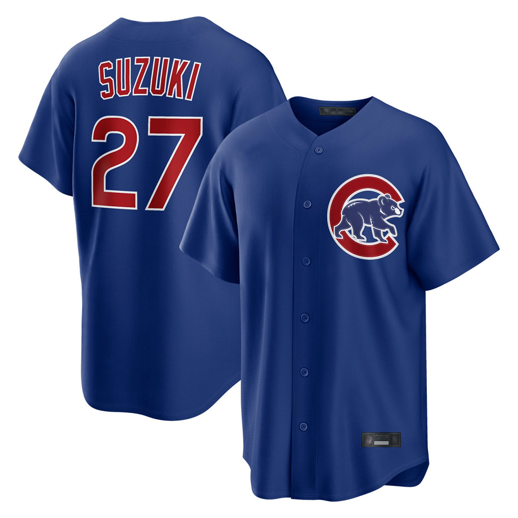 Mdoa C.Cubs #27 Seiya Suzuki Player Royal Home Game Stitched Jerseys
