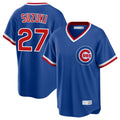 Mdoa C.Cubs #27 Seiya Suzuki Player Royal T-shirt Cooperstown Collection Limited Stitched Jerseys
