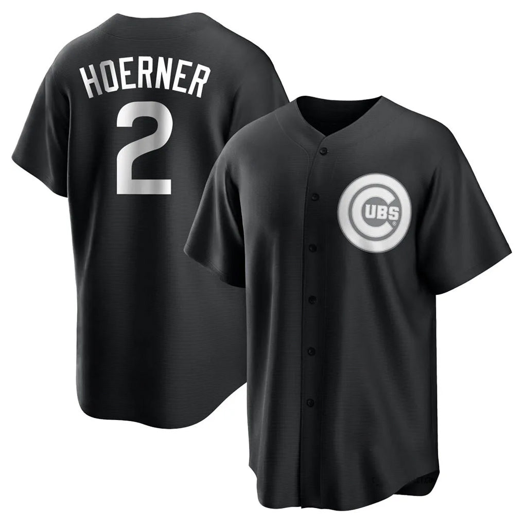 Mdoa C.Cubs #2 Nico Hoerner Player Black Game Stitched Jerseys