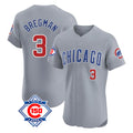 Mdoa C.Cubs #3 Alex Bregman Gray Road 150th Anniversary Limited Elite Home Stitched Jerseys