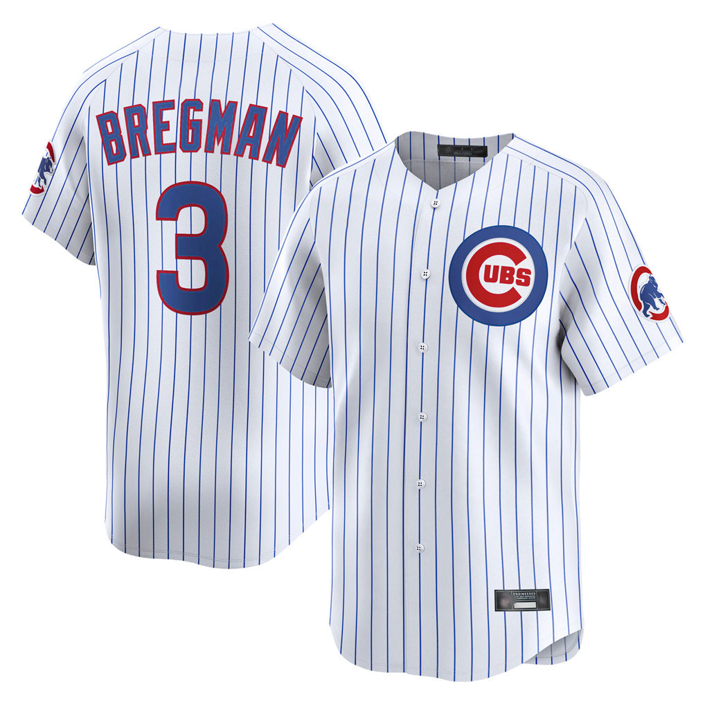 Mdoa C.Cubs #3 Alex Bregman White Limited Home Game Stitched Jerseys