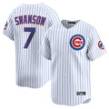 Mdoa C.Cubs #7 Dansby Swanson Player Black Fashion Out 150th Anniversary Game Stitched Jerseys