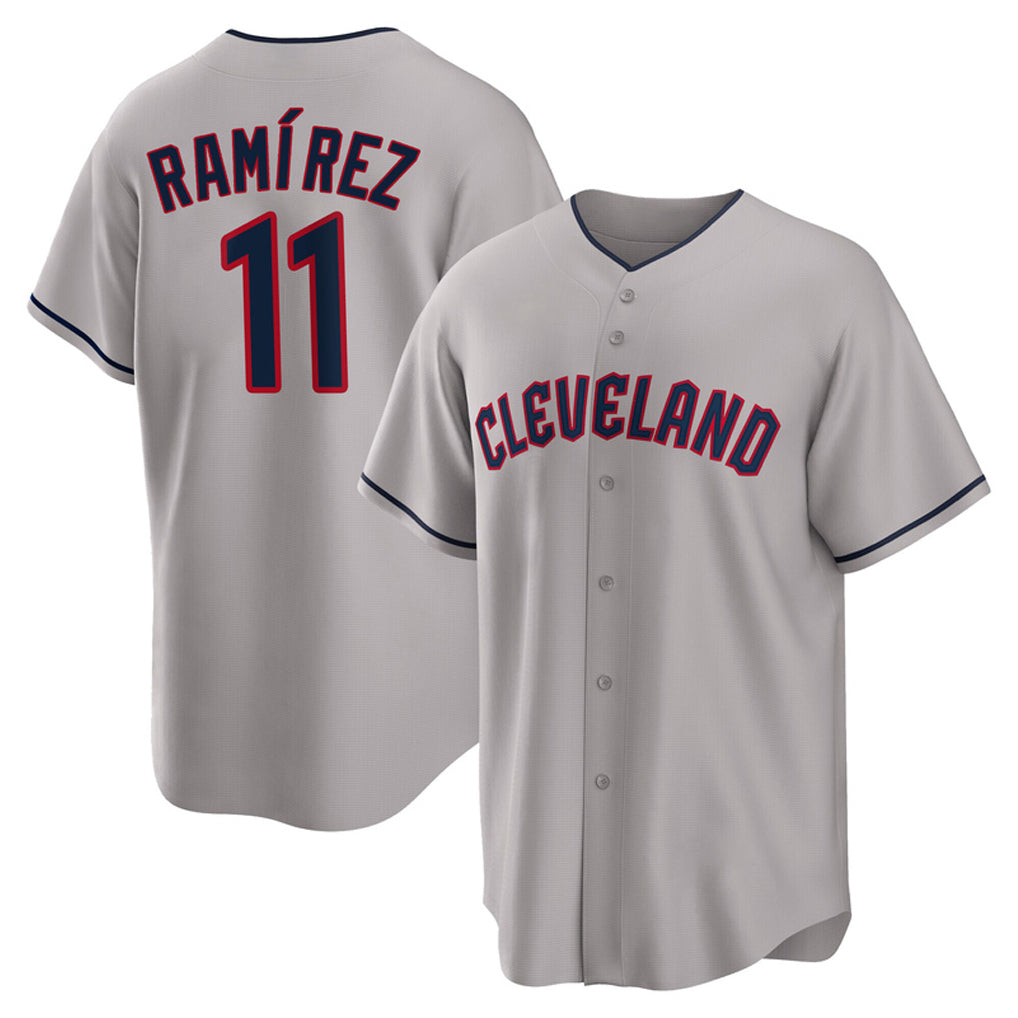 Mdoa C.Guardians #11 Jose Ramirez Player Gray Game Home Stitched Jerseys