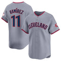 Mdoa C.Guardians #11 Jose Ramirez Player Gray Road Limited Home Game Stitched Jerseys