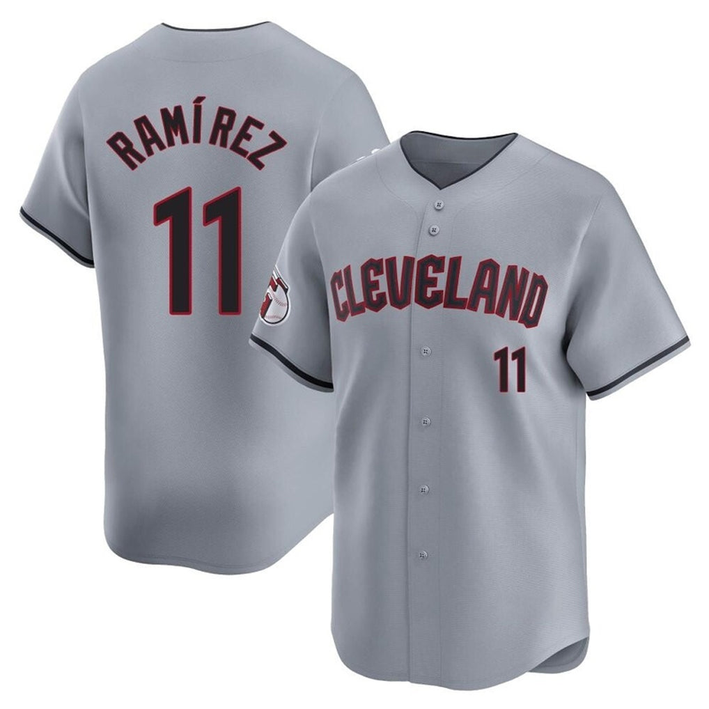 Mdoa C.Guardians #11 Jose Ramirez Player Gray Road Limited Home Stitched Jerseys