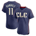 Mdoa C.Guardians #11 Jose Ramirez Player Navy City Connect Limited Elite Home Stitched Jerseys