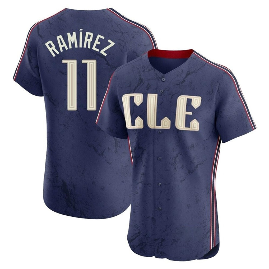 Mdoa C.Guardians #11 Jose Ramirez Player Navy City Connect Limited Elite Home Stitched Jerseys