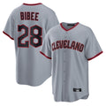 Mdoa C.Guardians #28 Tanner Bibee Player Gray Home Game Stitched Jerseys