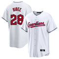 Mdoa C.Guardians #28 Tanner Bibee Player White Home Game Stitched Jerseys