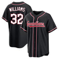 Mdoa C.Guardians #32 Gavin Williams Player Black Fashion Out Home Game Stitched Jerseys