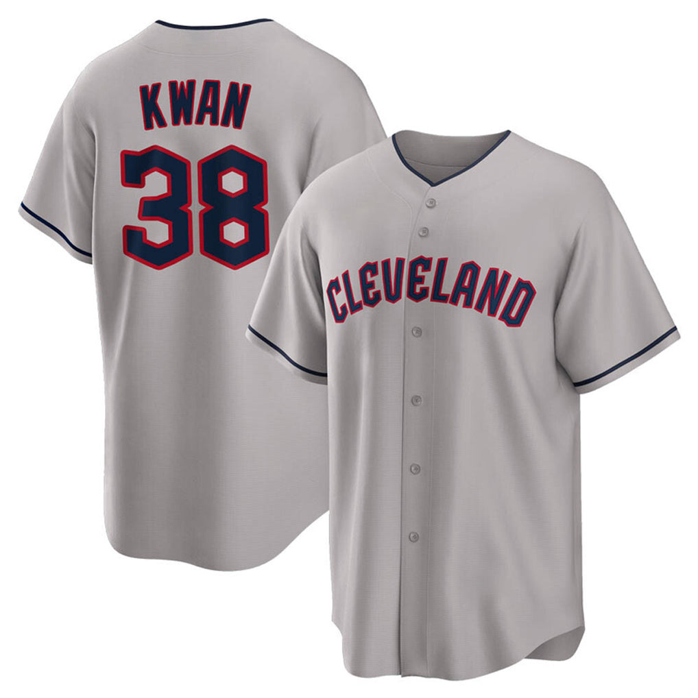 Mdoa C.Guardians #38 Steven Kwan Player Gray Game Home Stitched Jerseys