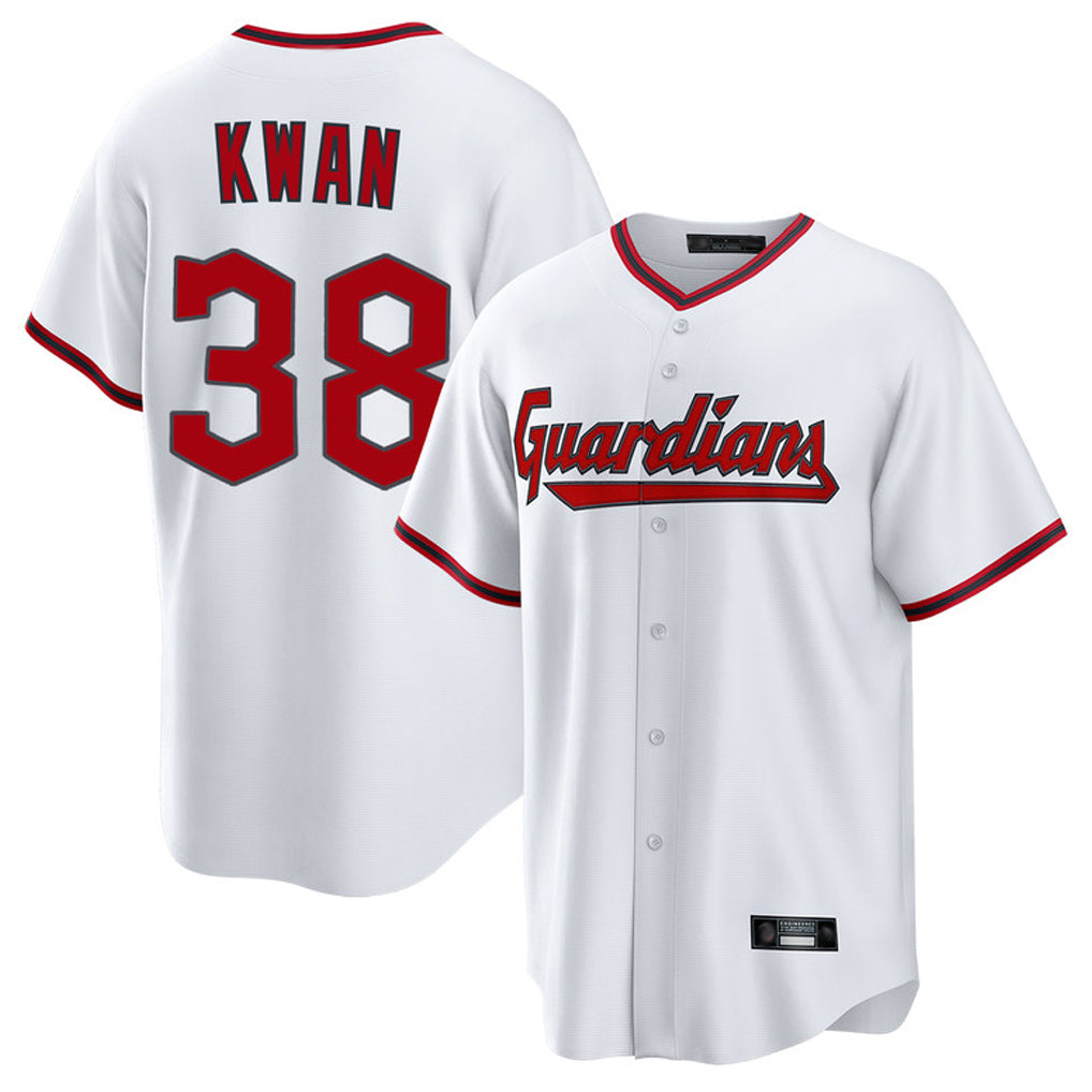 Mdoa C.Guardians #38 Steven Kwan Player White Game Home Stitched Jerseys