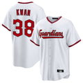Mdoa C.Guardians #38 Steven Kwan Player White Game Home Stitched Jerseys